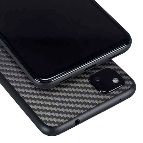 Black Carbon Fiber Specialty Texture Material Google Pixel 4a Skin